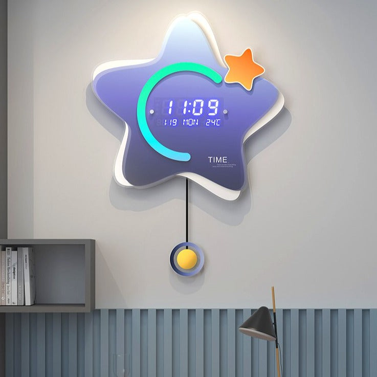 Starett Clock Electronic Star Wall Clock
